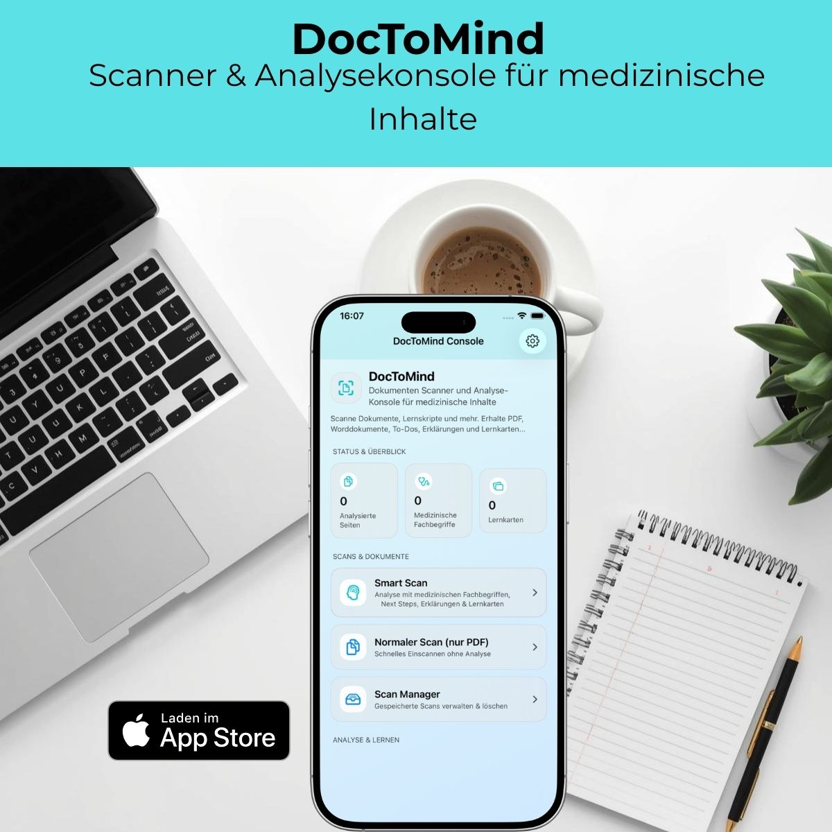 Screenshot der DocToMind App